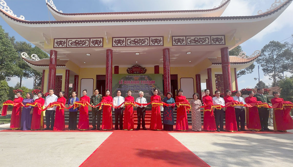 Bến Tre khánh thành công trình trùng tu, tôn tạo Khu lưu niệm Nữ tướng Nguyễn Thị Định