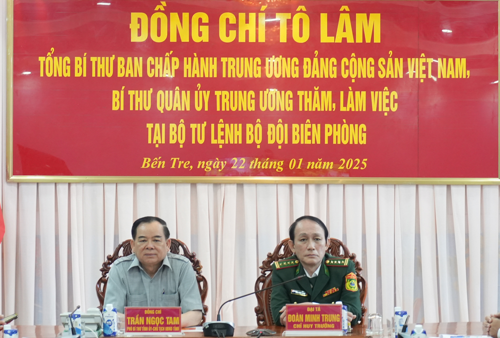 Chủ tịch UBND tỉnh Trần Ngọc Tam dự trực tuyến Tổng Bí thư Tô Lâm thăm, làm việc tại Bộ Tư lệnh Bộ đội Biên phòng 