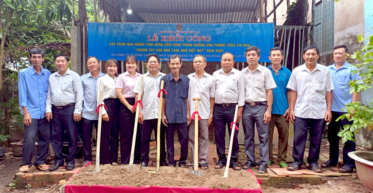 Hội Nông dân tỉnh tiếp tục khởi công xây nhà nghĩa tình nông dân